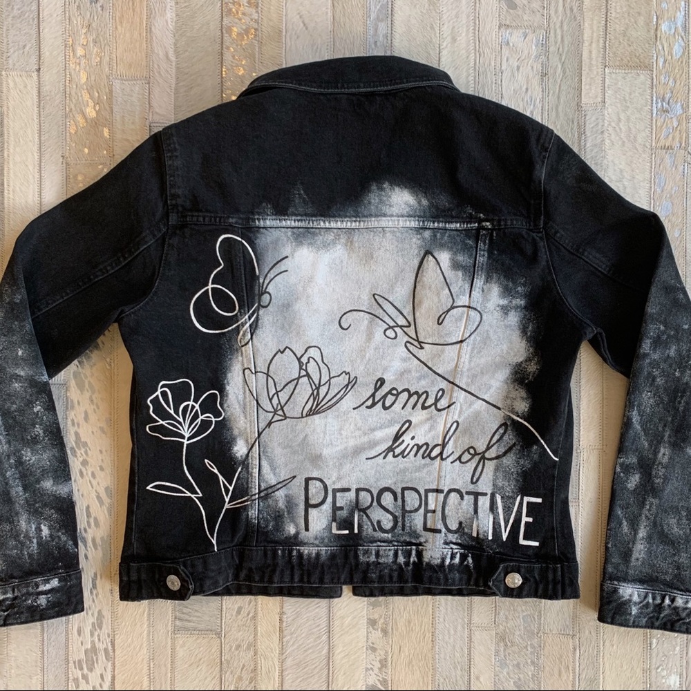 Hand Painted Jacket. Unique piece.